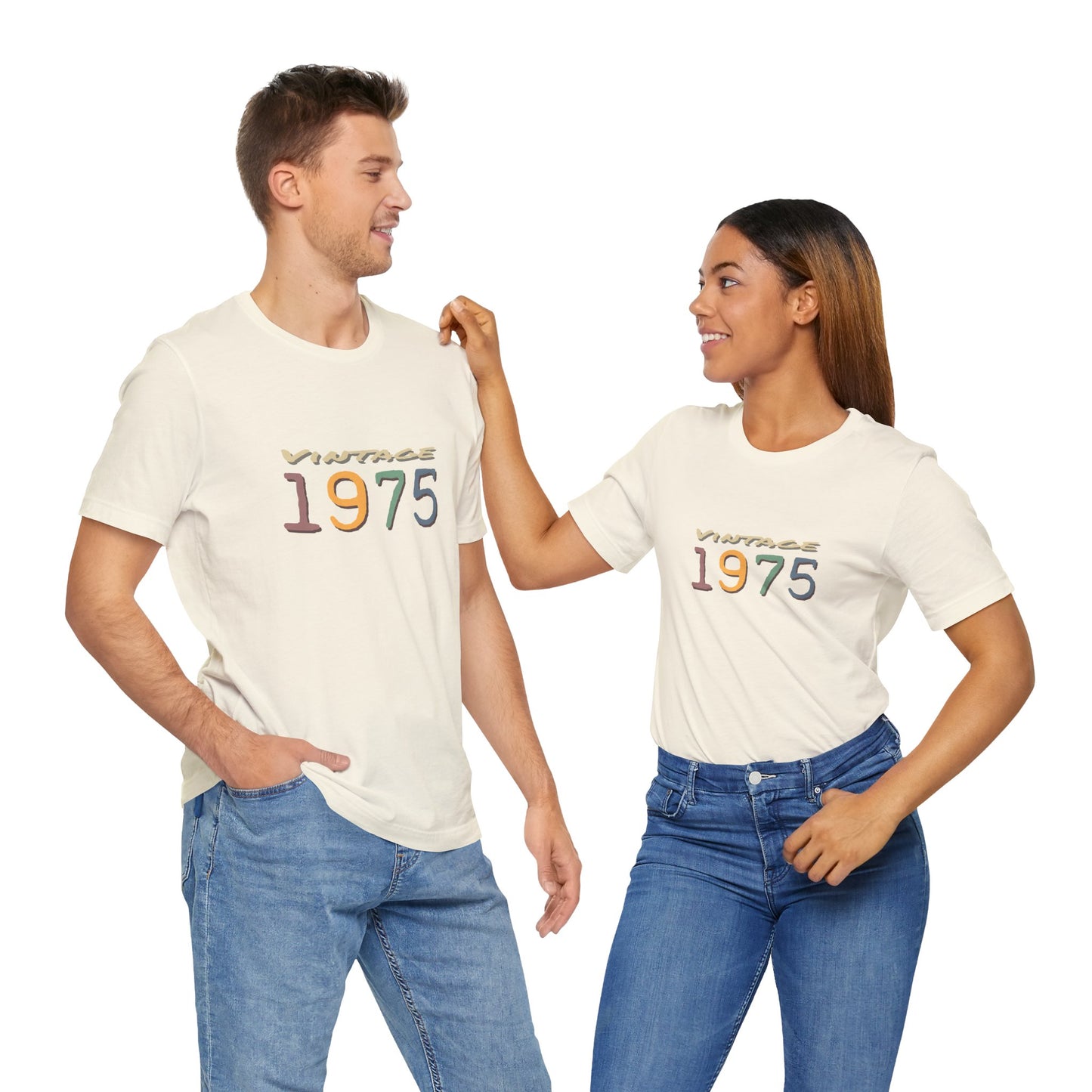 Vintage 1975 Unisex T-Shirt - Retro Grafik T-Shirt