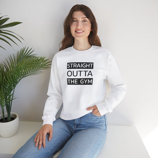 Straight Outta the Gym Unisex Rundhals-Sweatshirt – Bequeme und stylische Gymwear