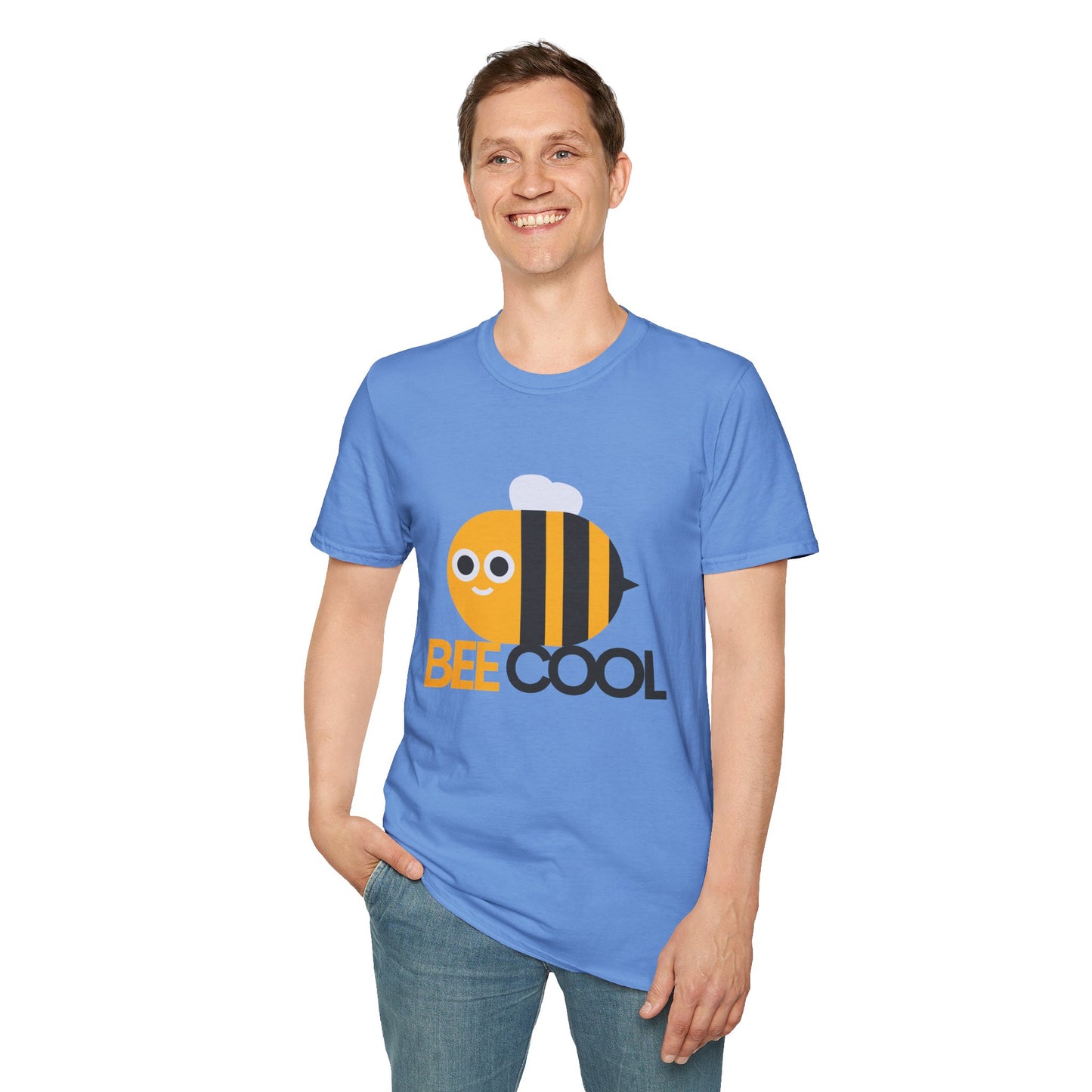 Bee Cool Unisex Softstyle T-Shirt - Lustiges und verspieltes Bienendesign 