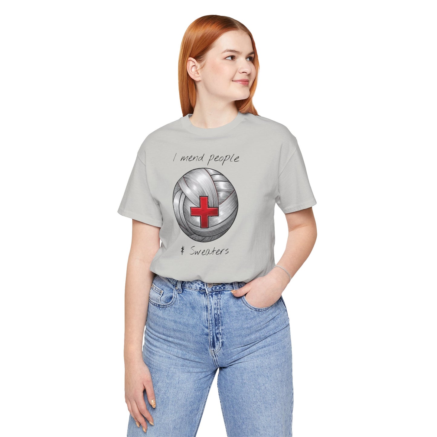 Krankenschwester Strick-T-Shirt - Unisex Jersey