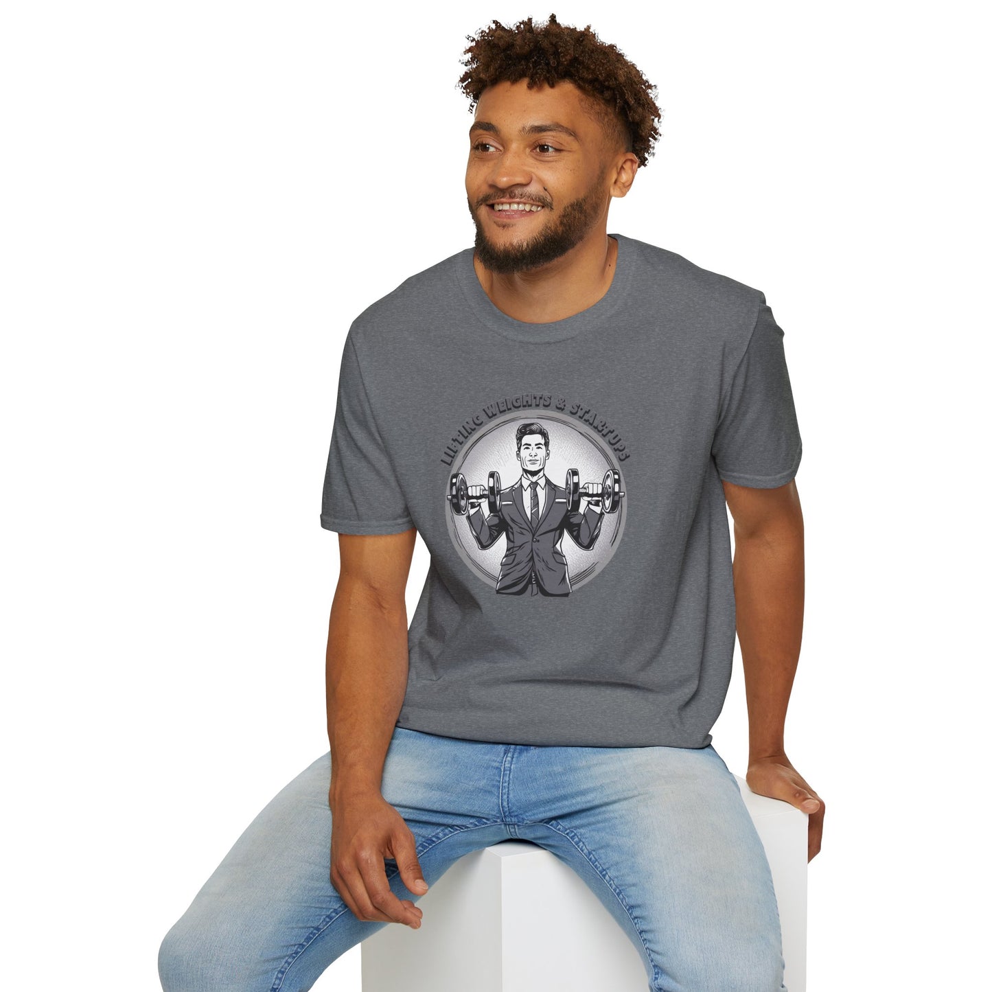 T-Shirt für Fitnessstudio-Liebhaber - Gewichtheben &amp; Startups