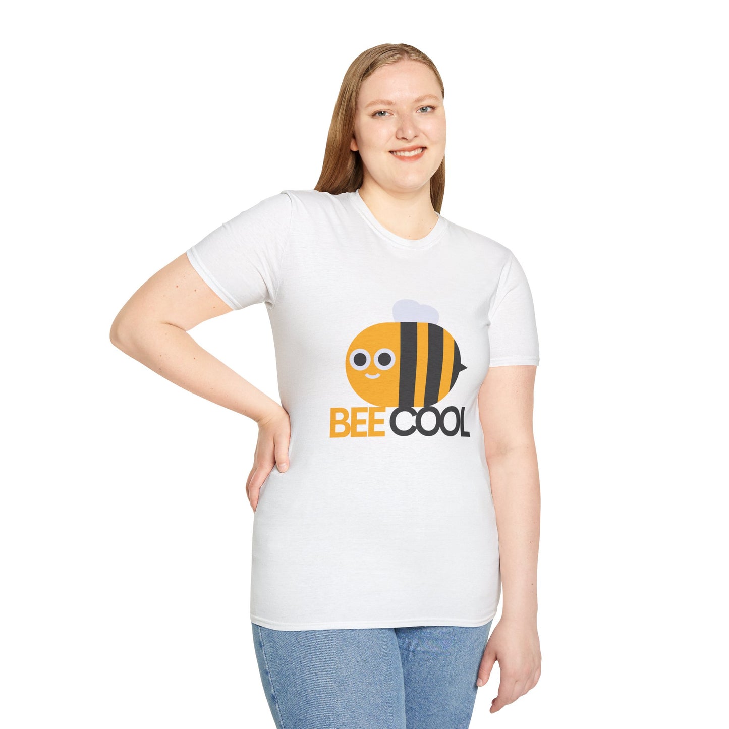 Bee Cool Unisex Softstyle T-Shirt - Lustiges und verspieltes Bienendesign 