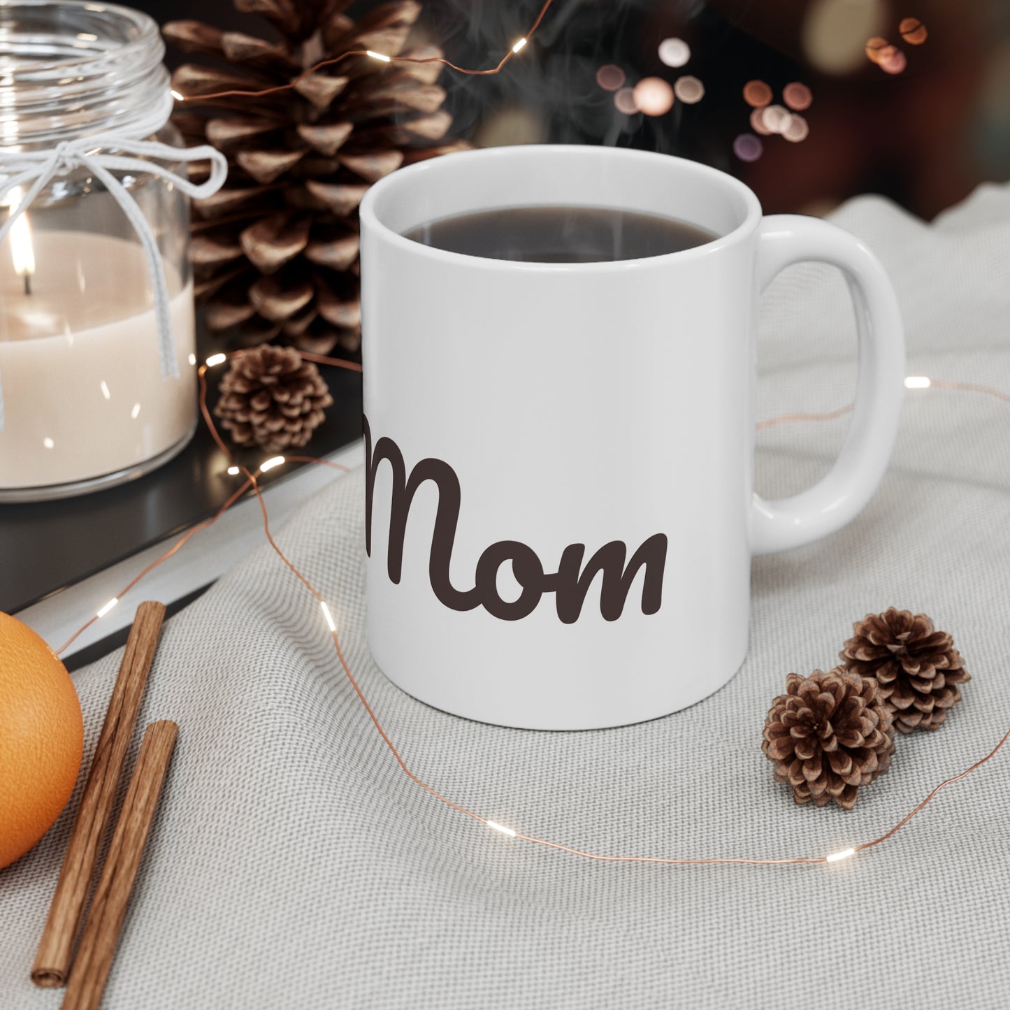 Süße weiße Kaffeetasse mit der Aufschrift „Dog Mom“ (312 ml), perfektes Geschenk für Hundeliebhaber 