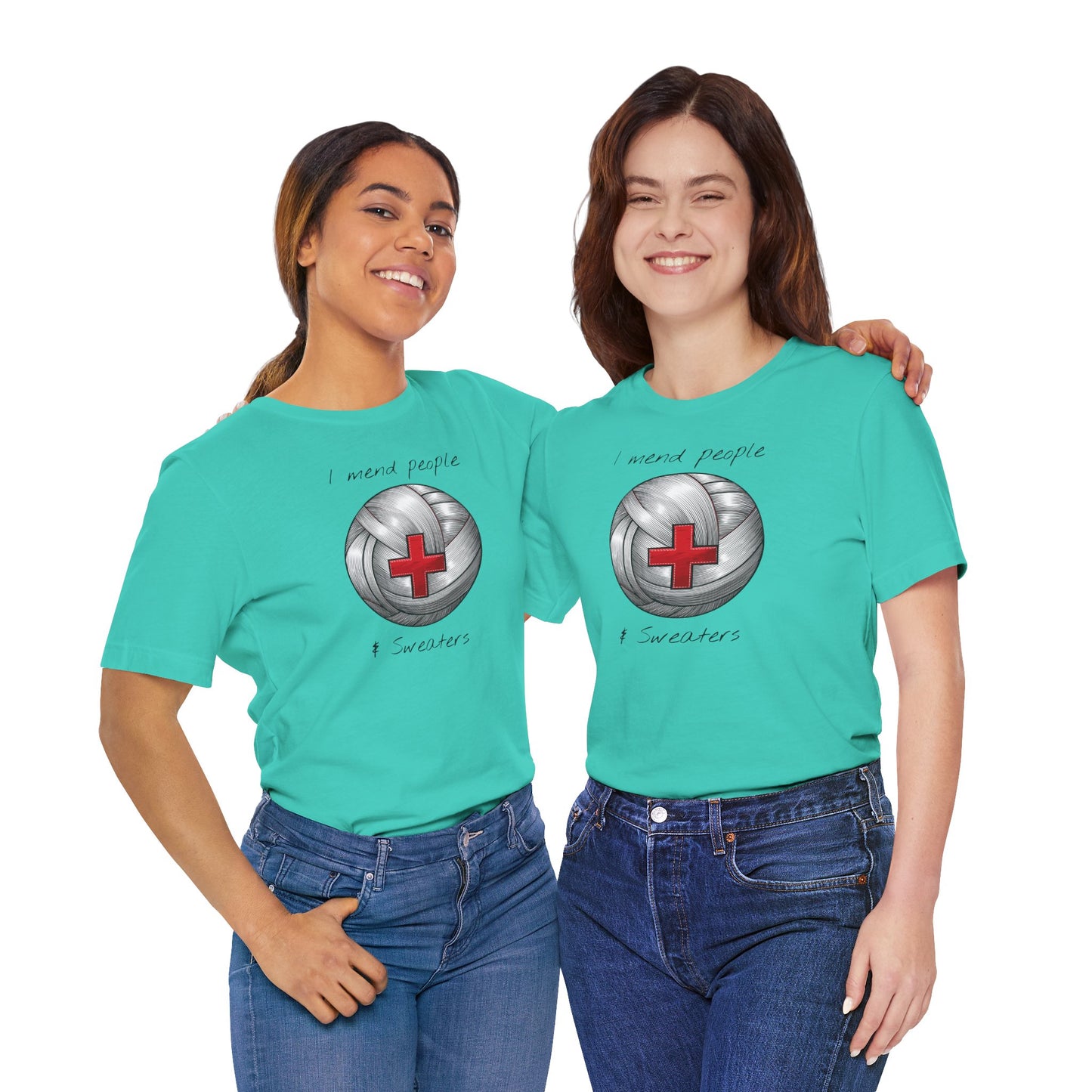 Krankenschwester Strick-T-Shirt - Unisex Jersey