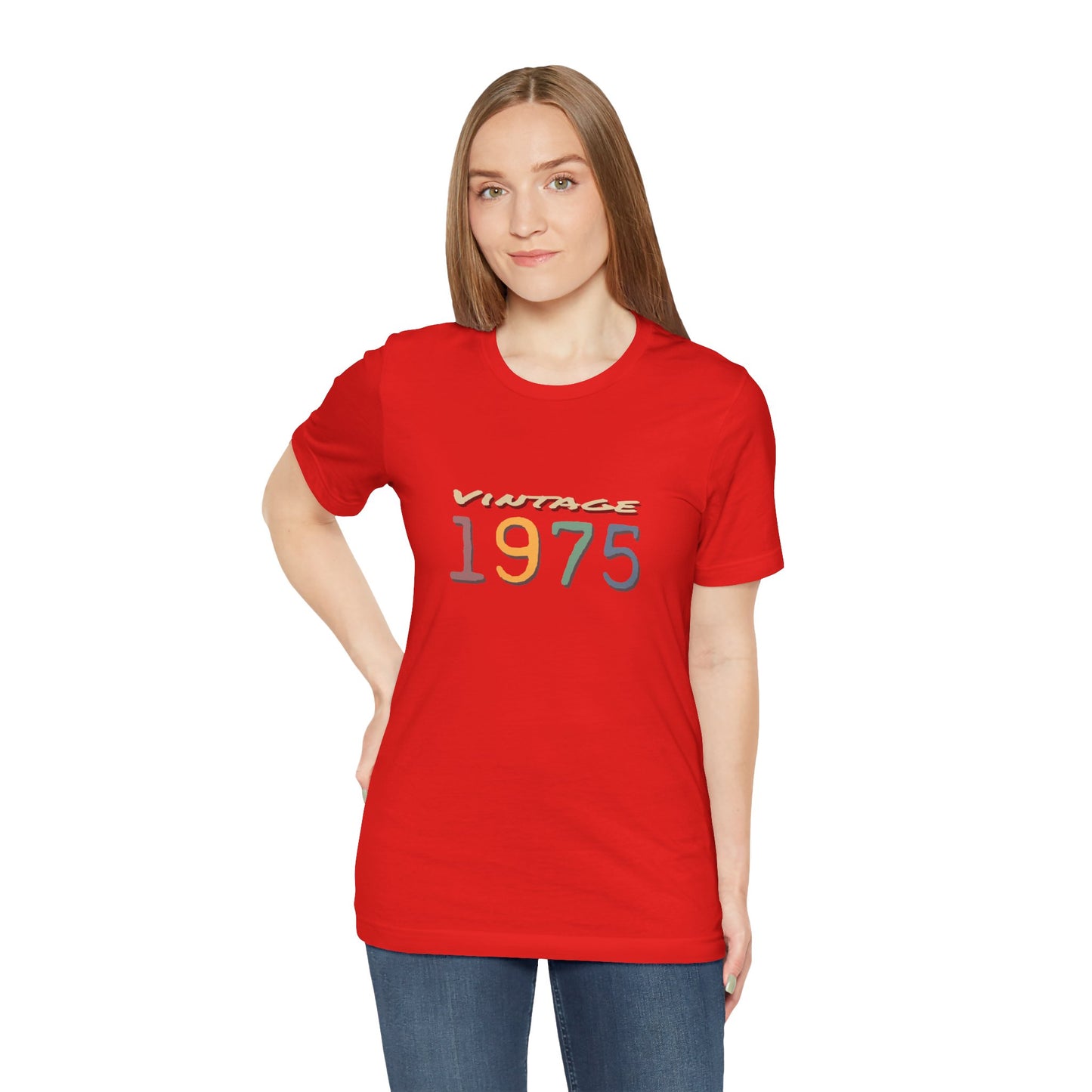 Vintage 1975 Unisex T-Shirt - Retro Grafik T-Shirt