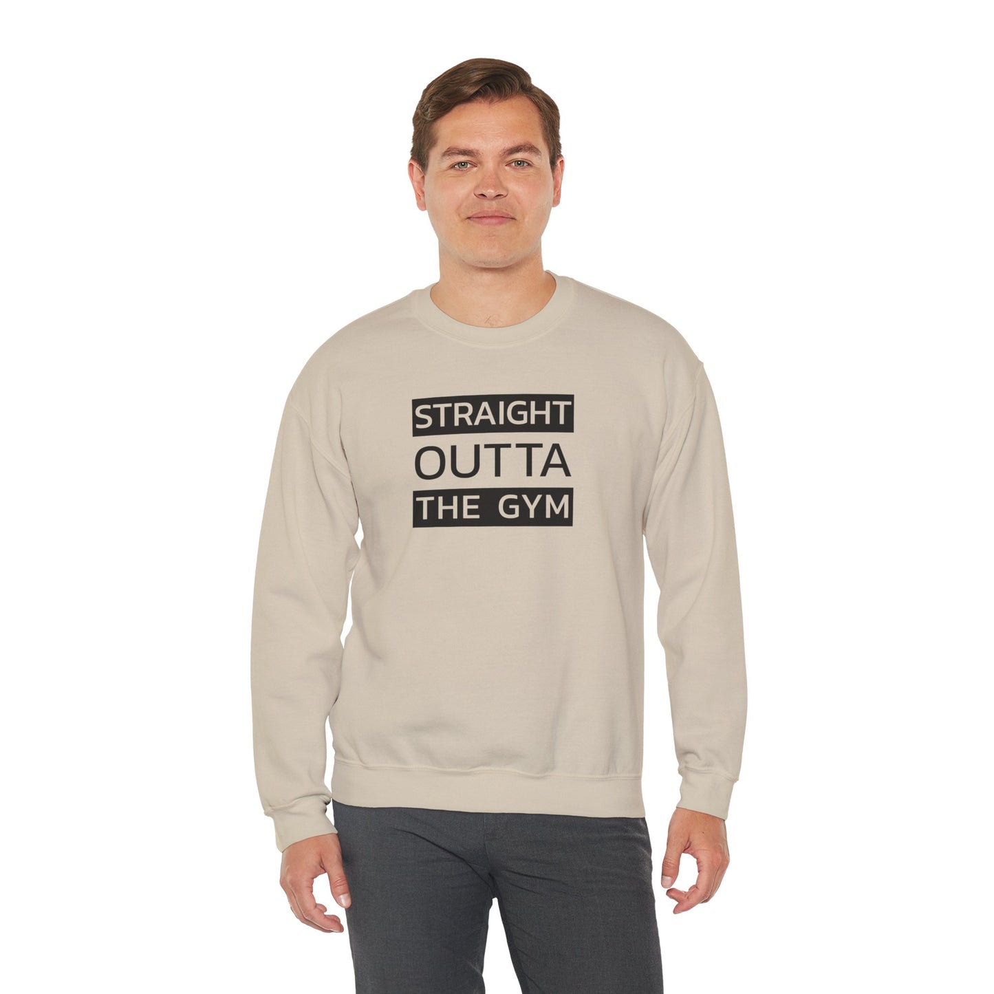 Straight Outta the Gym Unisex Rundhals-Sweatshirt – Bequeme und stylische Gymwear