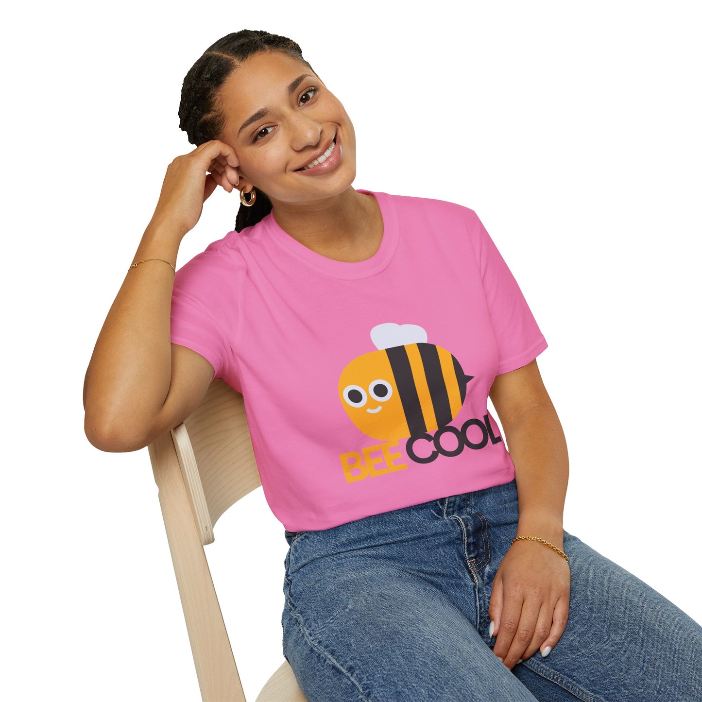 Bee Cool Unisex Softstyle T-Shirt - Lustiges und verspieltes Bienendesign 